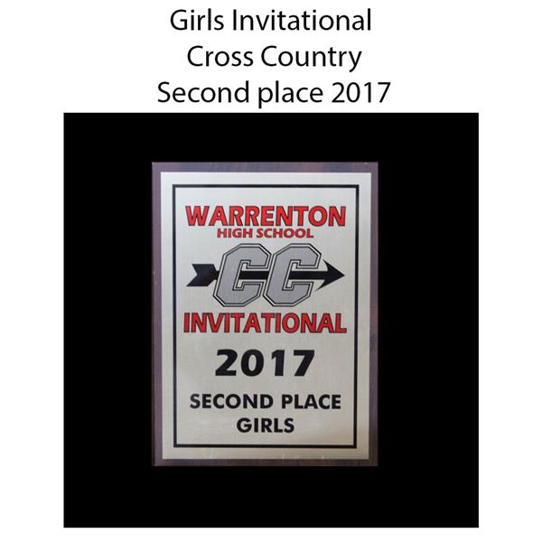 2017 Girls Cross Country invititational 2nd place 
